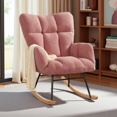 Fauteuil berçant et oscillant rembourré et rembourré en tissu