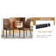 Modern Brown Wood Grain Dining Table Set With Storage, 42 Inch For Kitchen And Dining