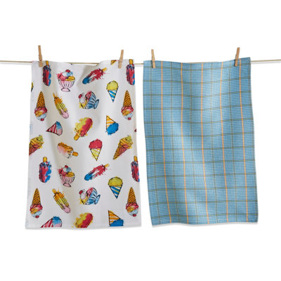 Ice Cream Social Dishtowel S/2