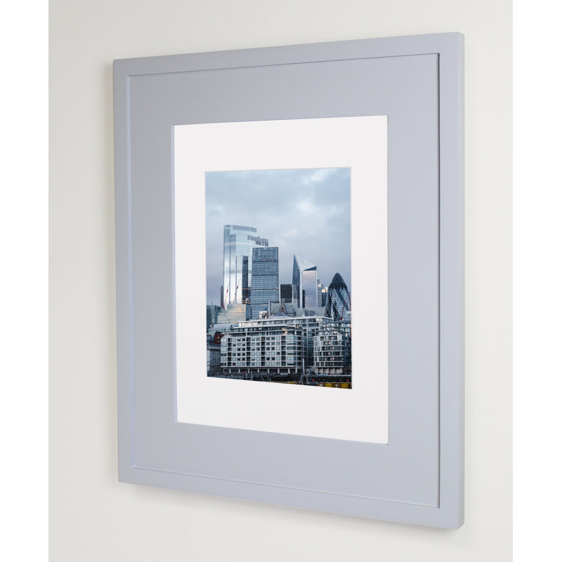 14x18 Fox Hollow Furnishings Recessed Picture Frame Medicine Cabinet, Light Gray