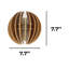 Élégante lampe murale demi-sphère, couleur noyer, 7,7 x 7,7 x 6,5 pouces | Corps en panneau de fibres à densité moyenne durable, douille E27 (40 W maximum) | Éclairage moderne pour le salon, la chambre à coucher et le couloir | Conception élégante avec finition de couleur unie-1221061961