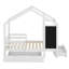 Lit simple avec tableau noir - tiroirs et deux options d'assemblage incluses
