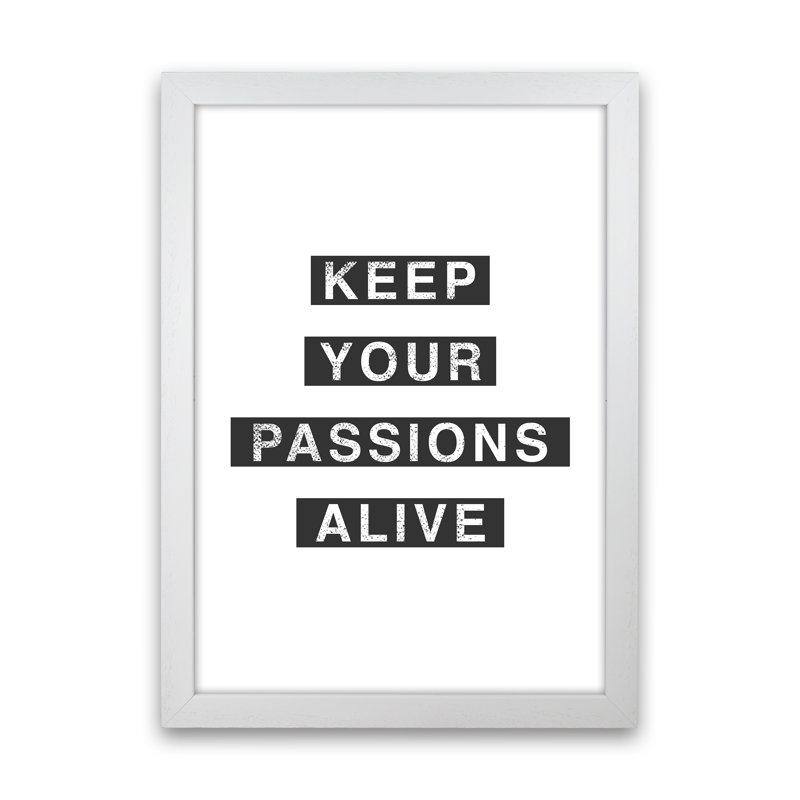 Passions - Print, White Framed, 88cm H x 64cm W x 3cm D