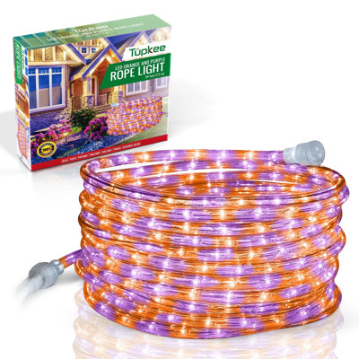 Tupkee LED Rope Light Purple - For Indoor And Outdoor Use, 24 Feet (7.3 M) - 10MM Diameter - 144 LED Long Life Bulbs Rope Tube Lights