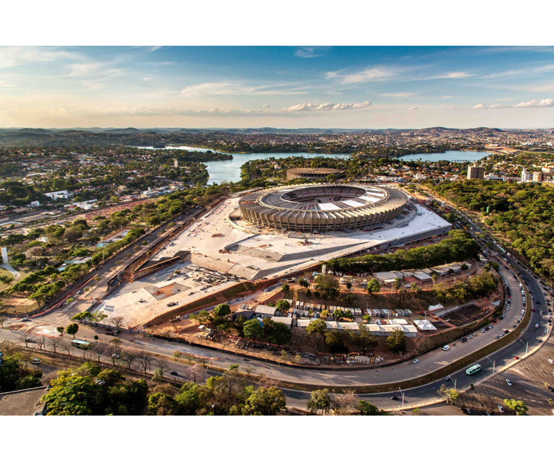 Mineirao Stadium, 16" H x 24" W