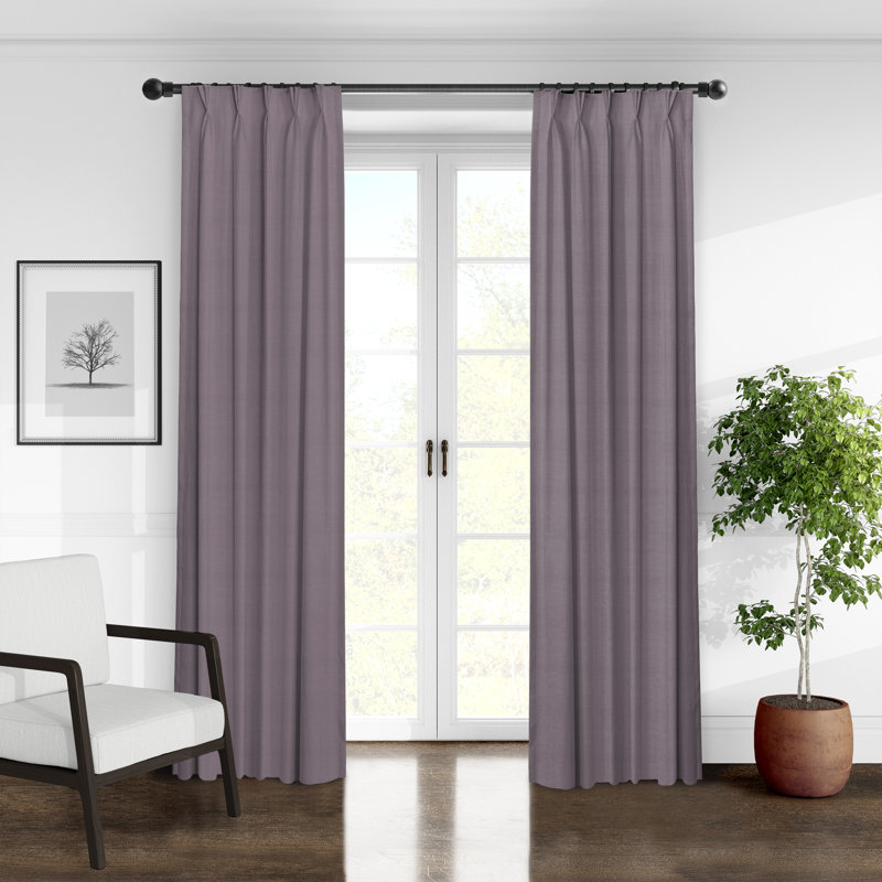 Paire de rideaux Elsie, L 40 po x L 132 po, Lilas
