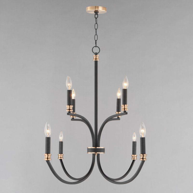 8 - Light Steel Dimmable Chandelier