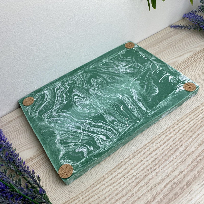 Rectangle Decorative Tray, Green