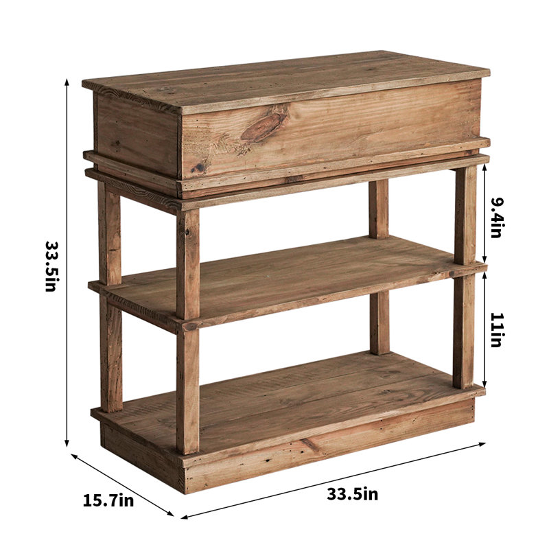 Buffet rustique rétro en vieux pin