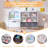 Avdain 58.5" W  Extra Wide Kids Bookshelf and Toy Storage Organizer with Rolling Toy Bin, Montessori Playroom Storage Bookcase with 8 Cubbies & Fabric Bin for Bedroom and Nursery,White-1704355333-1704355334