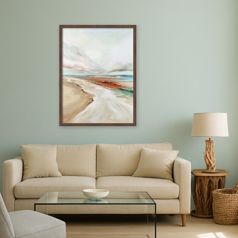 «Serene Coastal Horizon» par Ian C, reproduction d'art sur toile encadrée