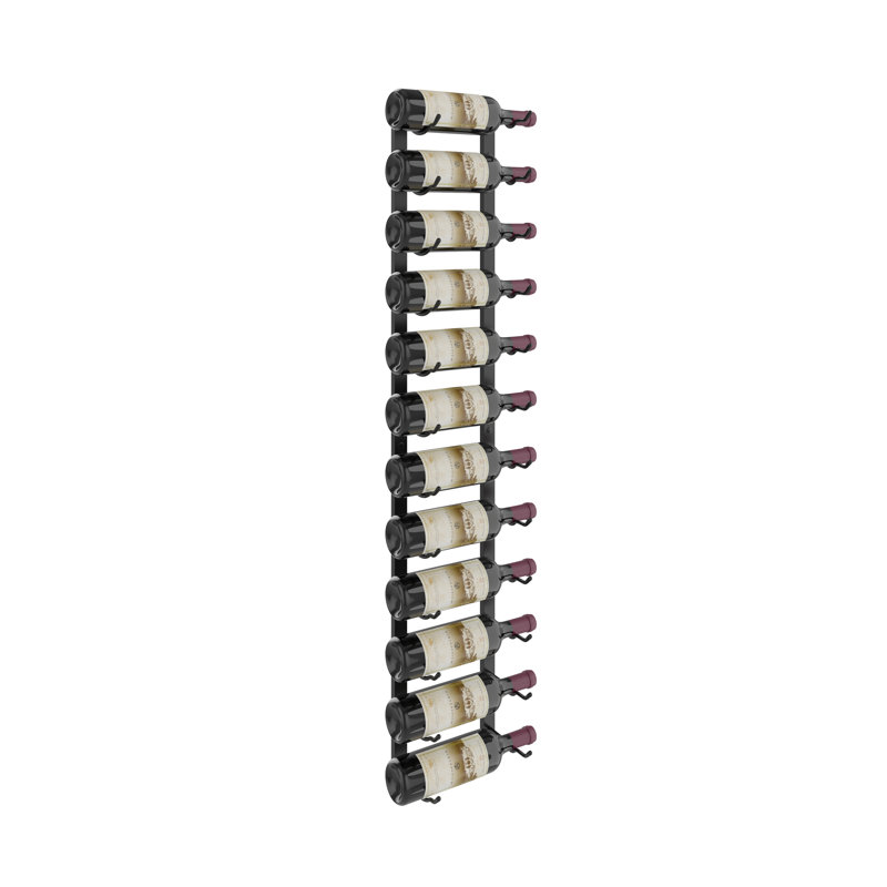 Ensemble de porte-bouteilles à une face pour plancher et plafond en nickel brossé de 21 bouteilles Indurial - Plafonds jusqu'à 10 pi