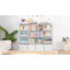 Organisateur multifonctionnel pour enfants: l 55 po x H 48 po: bibliothèque de jouets à 4 tiroirs et bibliothèque avec 6 bacs amovibles-449198920