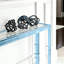 Console en verre transparent avec plateau en acrylique-396139181-396139182