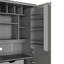 Armoire de cuisine autoportante, poste de travail de rangement haut avec 4 portes, 3 tiroirs, 6 tablettes de porte, tablettes amovibles et 6 porte-bouteilles pour la salle à manger,-133038239