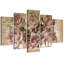 Pink Roses Flowers - 5 Piece Wrapped Canvas Print-1587582025