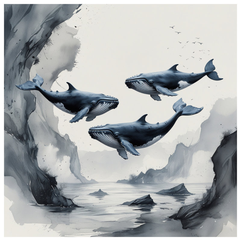 Édredon baleine à bosse dans l'océan, Lit simple