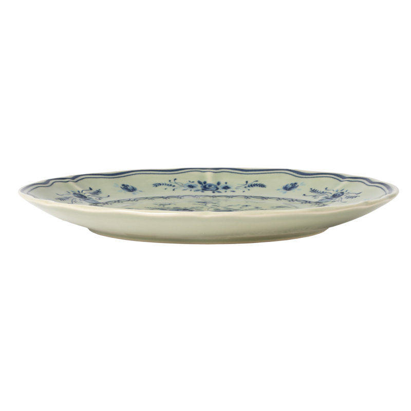 Vila Salad Plates, Blue/Olive