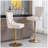 Swivel Upholstered Velvet Adjustable Height Counter Stool