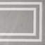 Tapis gris clair / blanc à double bordure touffeté à la machine-120874652