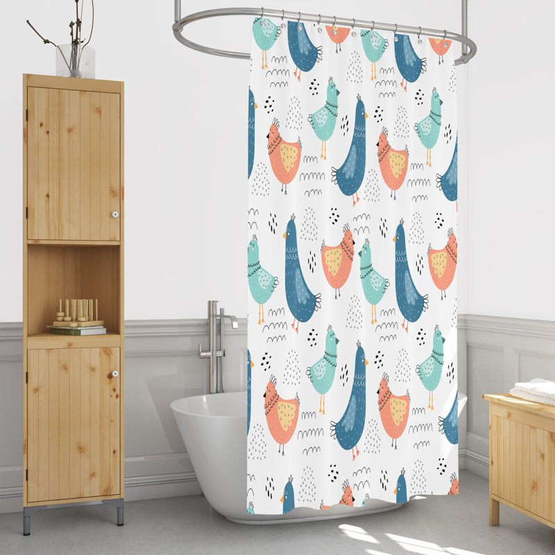Rideau de douche simple, H 70 po x l 93 po