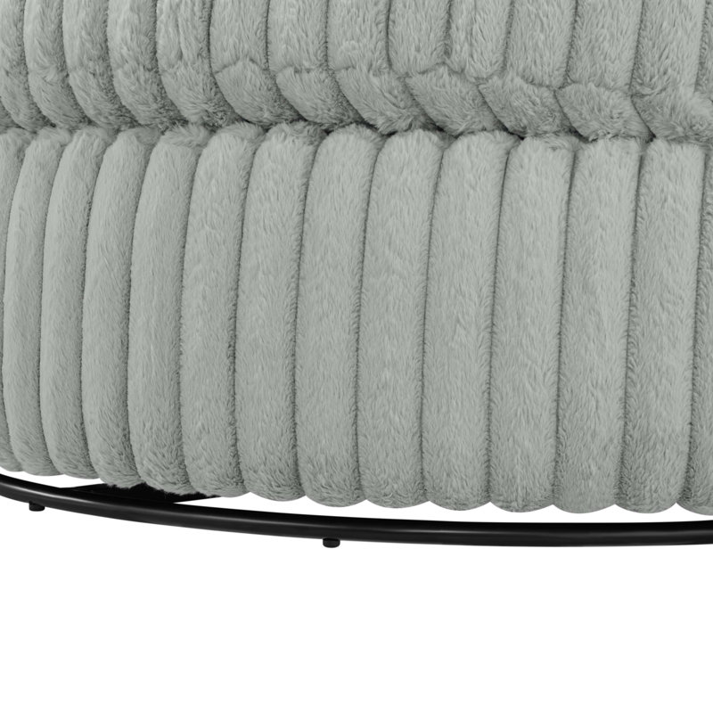 Fauteuil demi-tonneau surdimensionné très moelleux et ultra-moelleux