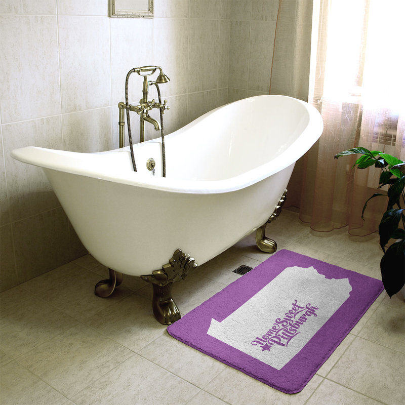 Tapis pour salle de bain pittsburgh pennsylvanie, l 21 po x L 34 po, Violet