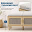 Banc de rangement pour chaussures d'entrée de 40 po avec coussin d'assise rembourré