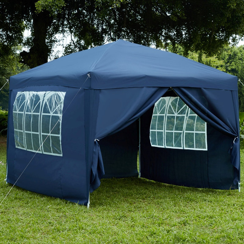 Deitz 3 x 3m Metal Pop-Up Party Tent, Blue