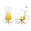 Ergonomic Colourful Office Chair 350LBS Home Office Mesh Breathable High Back, With Adjustable Lumbar Support Computer Chair, Integrated Moulded Foam Seat Cushion, Fireproof (Yellow)