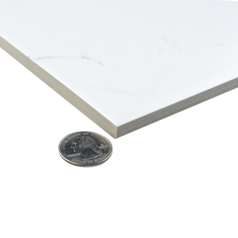 Carreau de mur et de sol en porcelaine aspect marbre 9,75 "x 9,75" Timeless