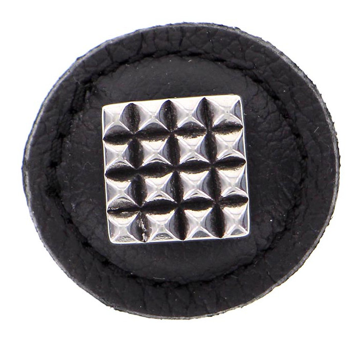 Poignée ronde Tiziano, Noir, Argent antique