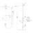 12 Inch Square Matte Black Shower - Wall Mounted With Adjustable Slide, Rainfall Head, And Handheld Option Holder Spray-127299682