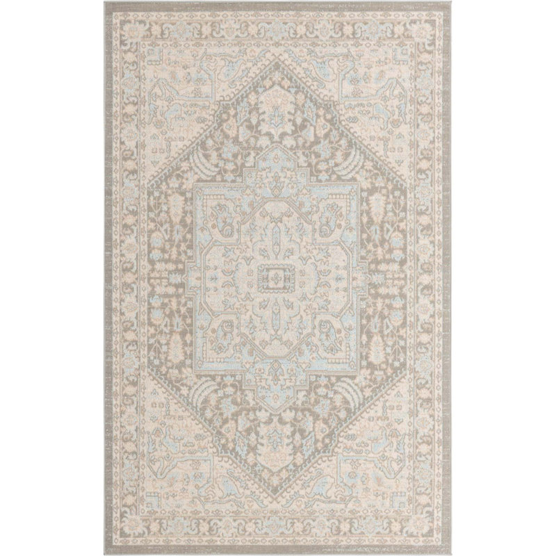 Tapis gris Shaundrelle, Rectangle 2 pi x 3 pi 1 po