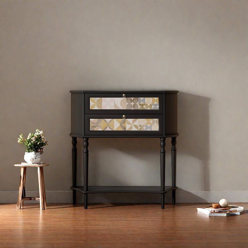 Console rétro en bois massif multifonctionnel