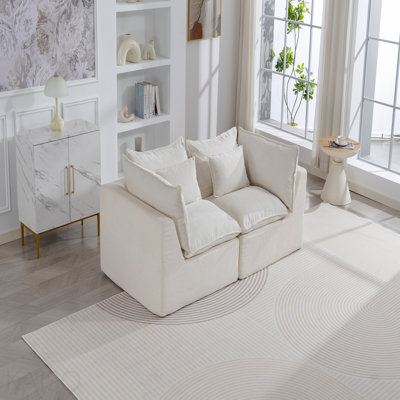 Canapé modulaire surdimensionné de 74,8 po de large avec canapé modulaire True Relax Comfy et sièges larges et profonds