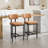 Modern Upholstered Counter Stool With Backrest, Beautiful Low Barstool For Kitchen Island, Bar And Counter-1691899666