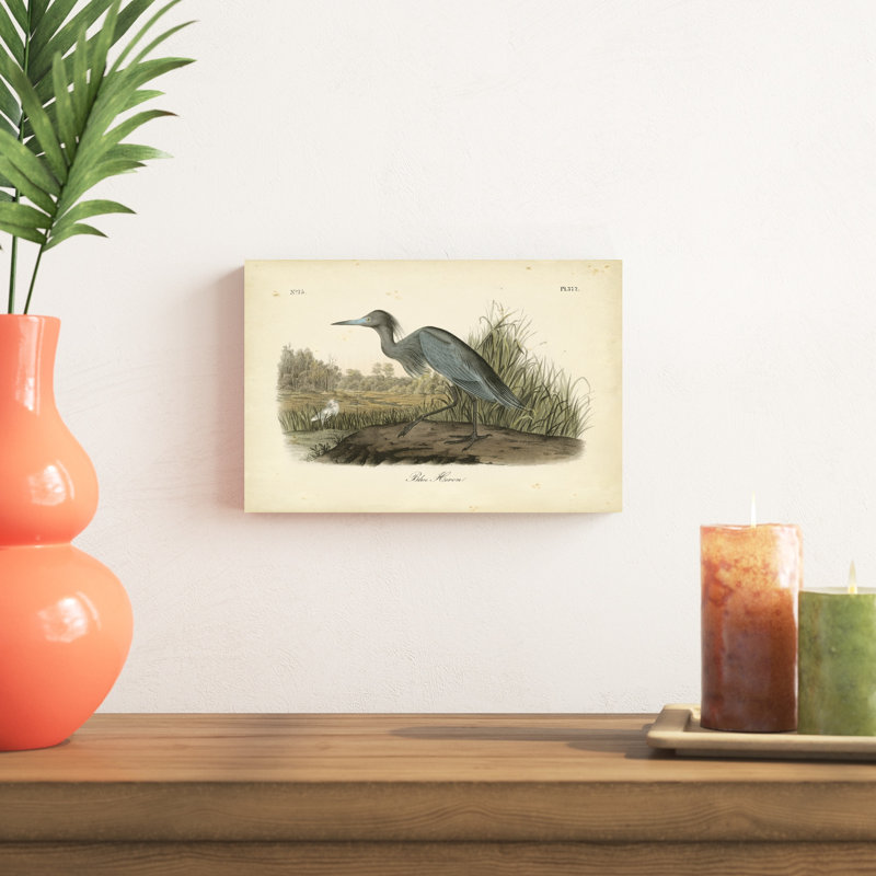 «Blue Heron», impression sur toile, H 8 po x l 12 po