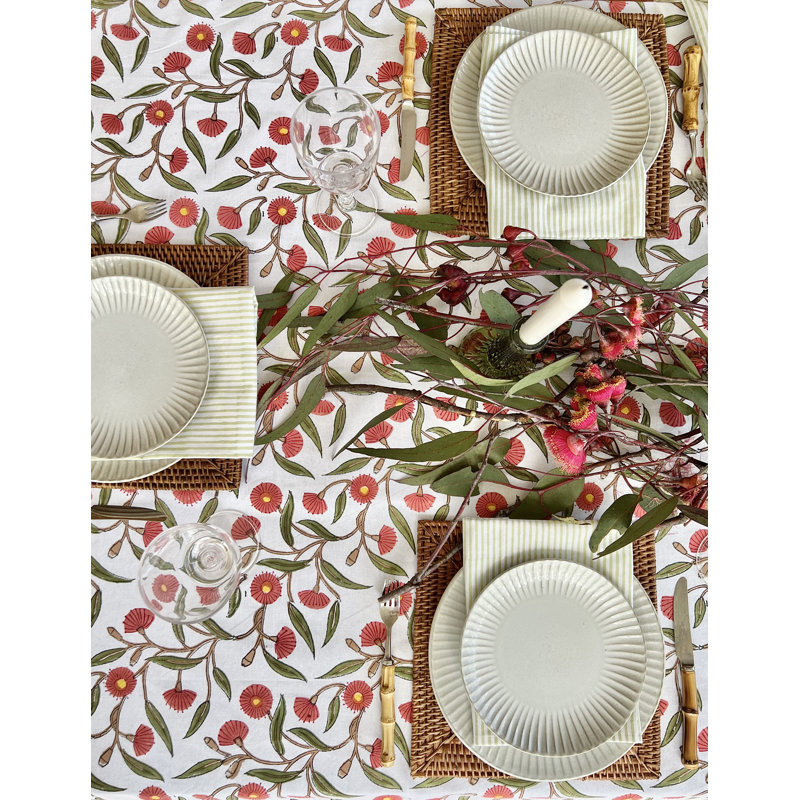Red Flowering Gums Tablecloth, 108" L x 70" W