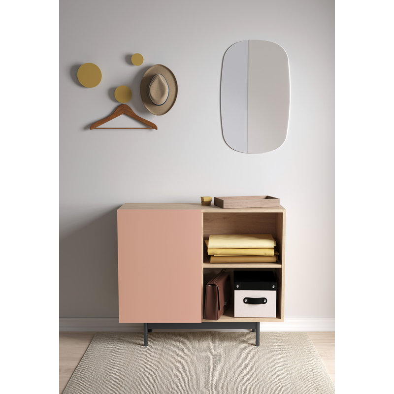 Jvonte Standard Accent Chest, Light Oak/Pink