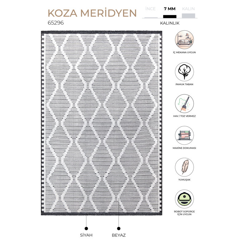 Tapis Staw, Rectangle 3 pi 11 po x 5 pi 11 po