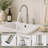 2-Handle Widespread Bathroom Faucet With Drain Assembly in Brushed Nickel-109600888