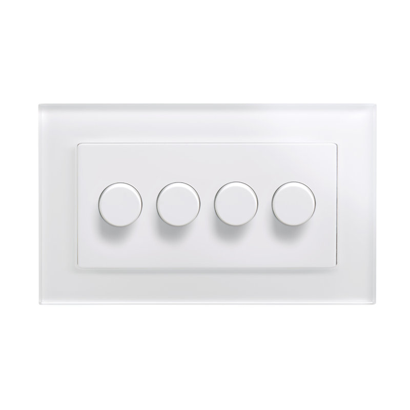 Crystal PG 4G Rotary LED Dimmer Switch 2 Way White, White