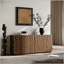 Buffet noyer avec texture ondulée 3D
