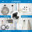 10-Piece Bathroom Hardware Set - Towel Bar, Holder & Hooks - Premium SUS304 Stainless Steel - Wall Mounted Modern Design For Bathroom & Kitchen-116176363