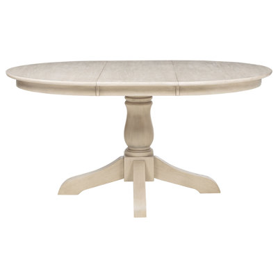 Voleta Oval 62-Inch Wood Extension Leaf Dining Table Linen