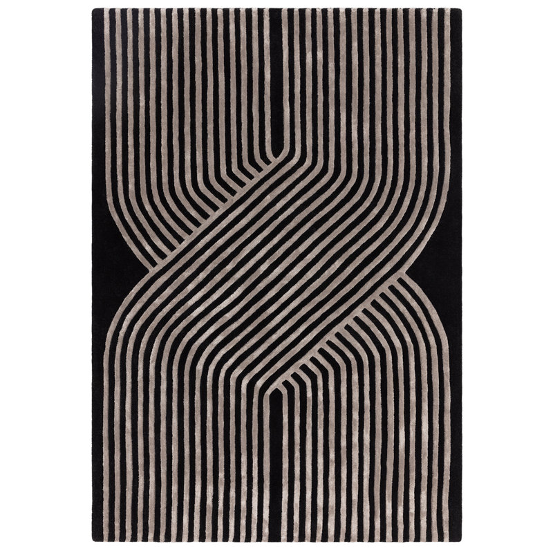 Brinlie Geometric Wool Hand Tufted Area Rug, Rectangle 160 x 230cm