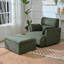 Fauteuil d'appoint rembourré avec repose-pieds avec rangement-1385108749