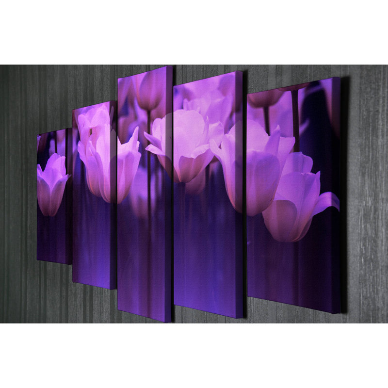 5 pièces, impression sur toile tendue