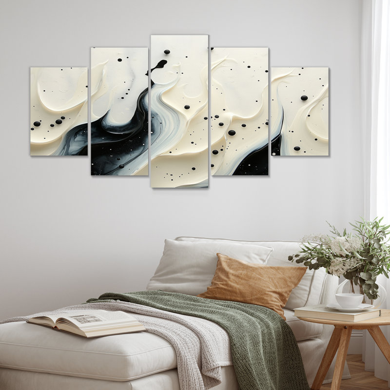 Noir et blanc, vague rythmique, rivière I